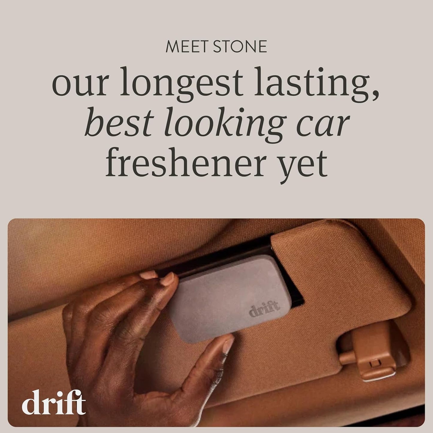 Car Air Freshener - Stone Air Freshener Car Odor Eliminator - Long Lasting Scent - Auto Accessories - Metal Clip - Essential Oils - Clean Ingredients - Cabana Scent Starter Kit