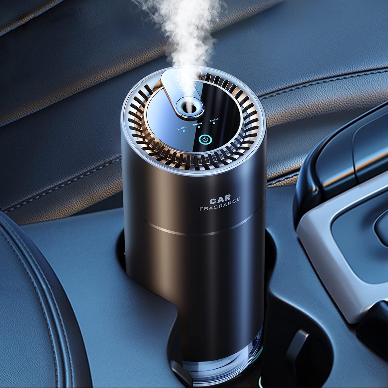 Smart Car Air Fresheners, New Smell Experience by Ultrasonic Mist, Auto On/Off, Powerful Built-In Battery, Natural Fragrance, Adjustable Car Freshener, Bamboo Scent